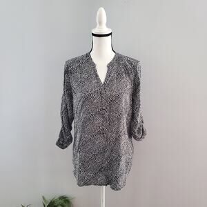 Grand & Greene Pullover Top Black & White Size M
